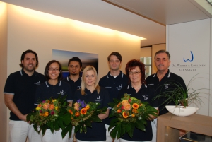 von links nach rechts: Tobias Wahler, Kristin Blättner, Yama Huzurudin, Lisa Vieres, Dr. André Königer, Jutta Greubel, Dr. Robert Wahler